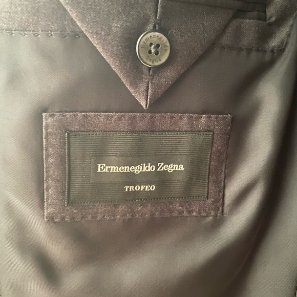 Ermenegildo Zegna Trofeo Milano Solid Gray Suit Jacket Sz 42R (52 EU) 100% Wool - Picture 7 of 16